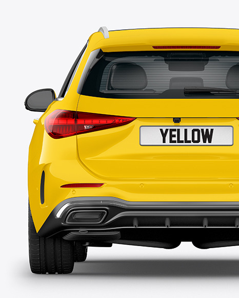 Station Wagon Mockup - Back View