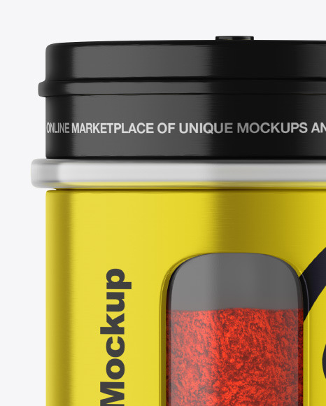 Metallic Spice Jar w  Paprika Mockup PSD #2