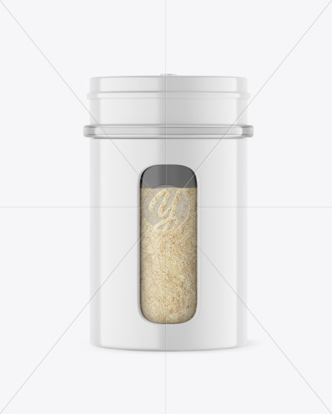 Glossy Spice Jar w  Granulated Garlic Mockup PSD #3