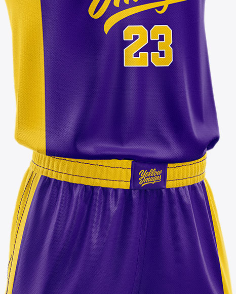 Basketball Kit Mockup   Half Side View PSD #1