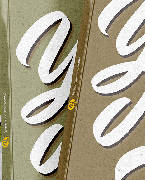 Three Kraft Paper Hardcover Books Mockup PSD #1