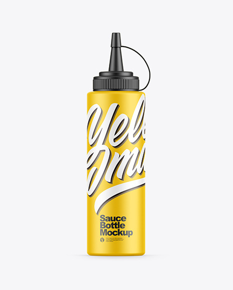 Plastic Sauce Bottle Mockup