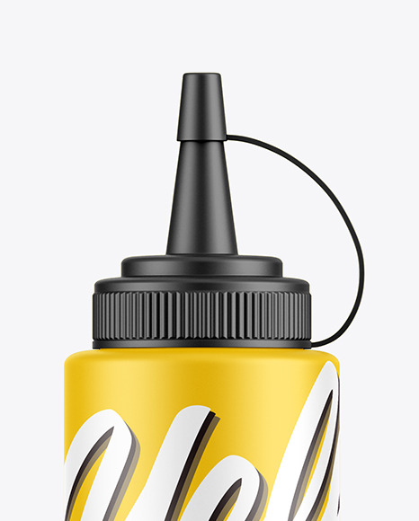 Plastic Sauce Bottle Mockup PSD #2