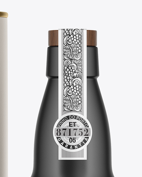 Ceramic Port Wine Bottle With Tube Mockup PSD #6