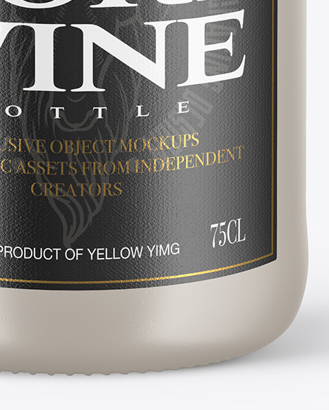 Ceramic Port Wine Bottle With Tube Mockup PSD #7