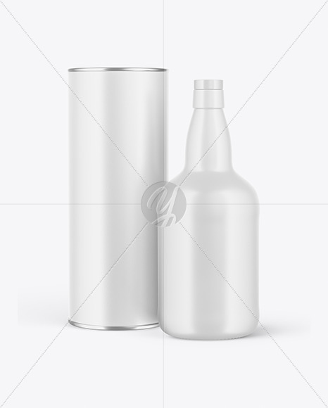 Ceramic Port Wine Bottle With Tube Mockup PSD #3