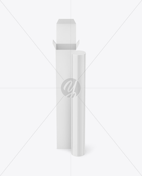 Popular Lipstick Pencil with Box Mockup