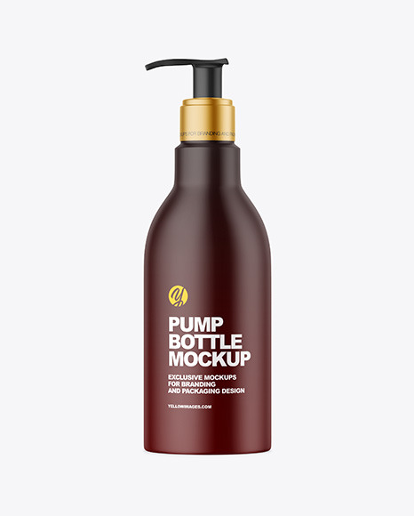 Matte Bottle with Pump Mockup PSD #2