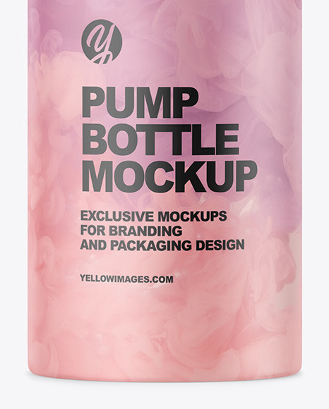Matte Bottle with Pump Mockup PSD #7