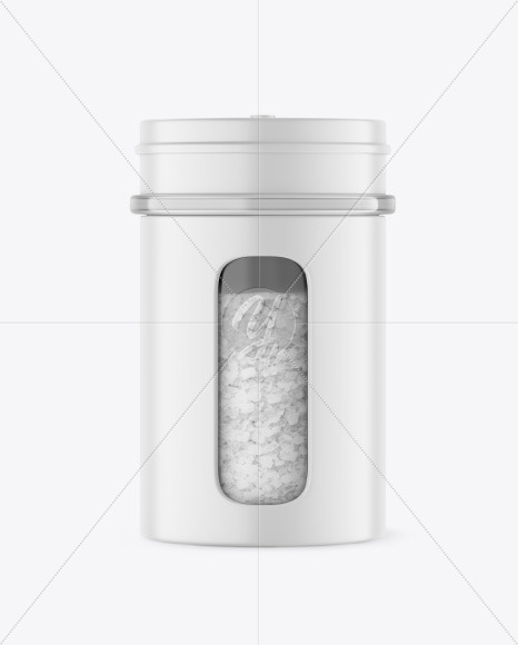 Matte Spice Jar w  Salt Mockup PSD #3