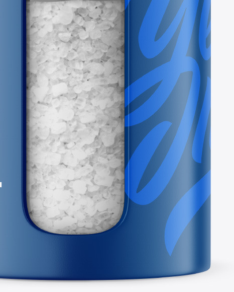 Matte Spice Jar w  Salt Mockup PSD #1