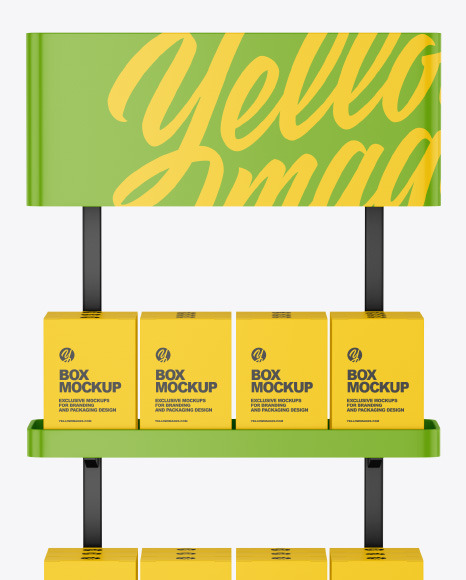 Plastic Display Stand Mockup PSD #2