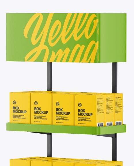 Plastic Display Stand Mockup PSD #2