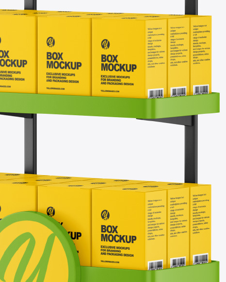 Plastic Display Stand Mockup PSD #1