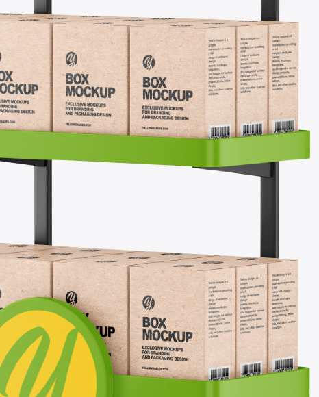 Plastic Display Stand Mockup PSD #6