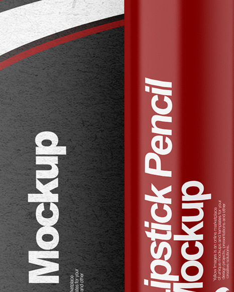 Lipstick Pencil with Kraft Paper Box Mockup PSD #2