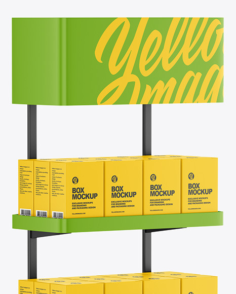 Plastic Display Stand Mockup PSD #2