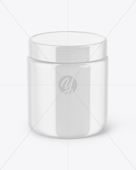 Glossy Plastic Jar Mockup PSD #1