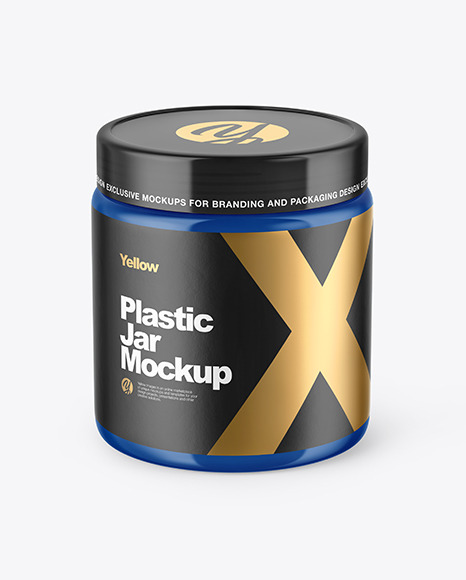 Glossy Plastic Jar Mockup PSD #2