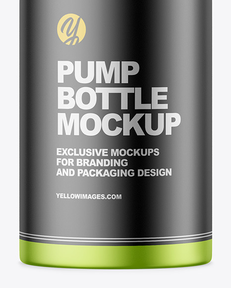 Matte Metallic Bottle with Pump Mockup PSD #5