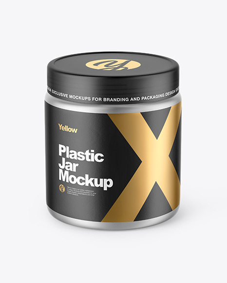 Metallized Plastic Jar Mockup PSD #2