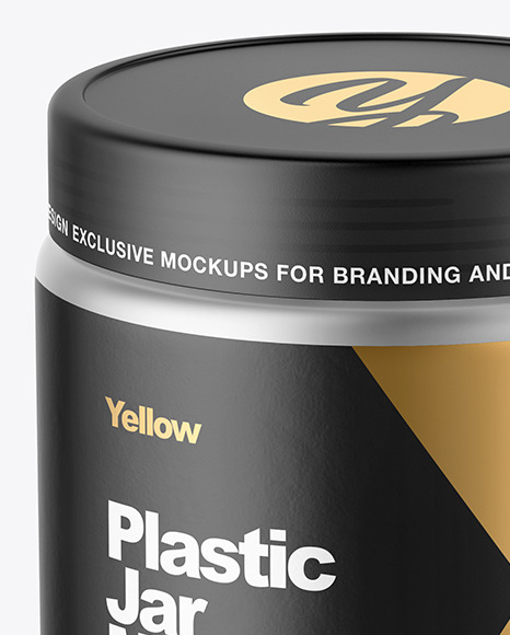 Metallized Plastic Jar Mockup PSD #3