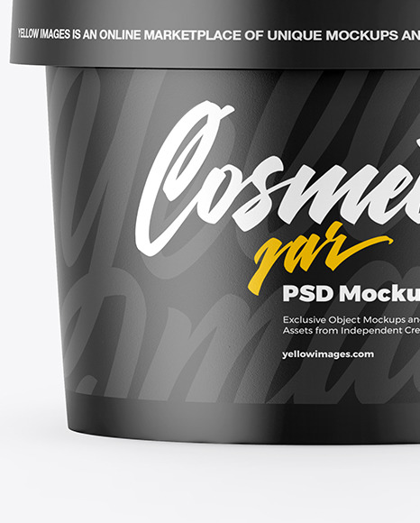 Plastic Cosmetic Jar Mockup PSD #2