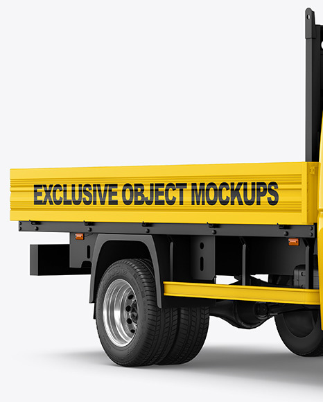 Tipper Van Mockup   Half Side View PSD #1