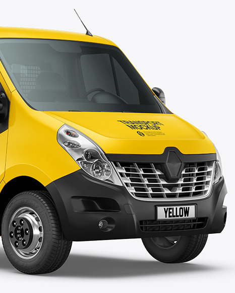 Tipper Van Mockup   Half Side View PSD #6