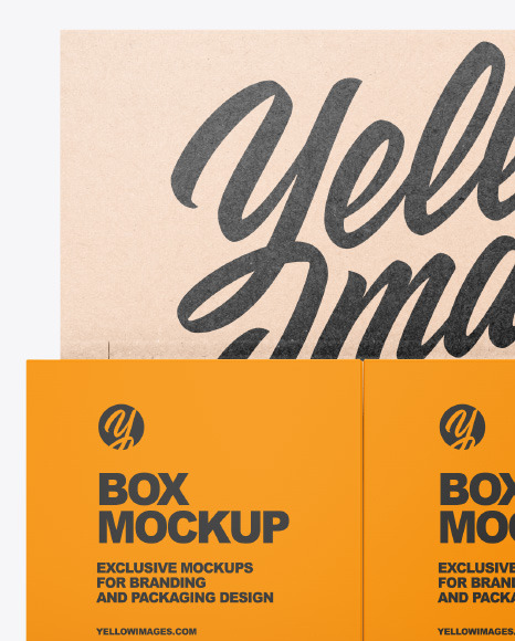 Kraft Display Box w  Boxes Mockup PSD #2