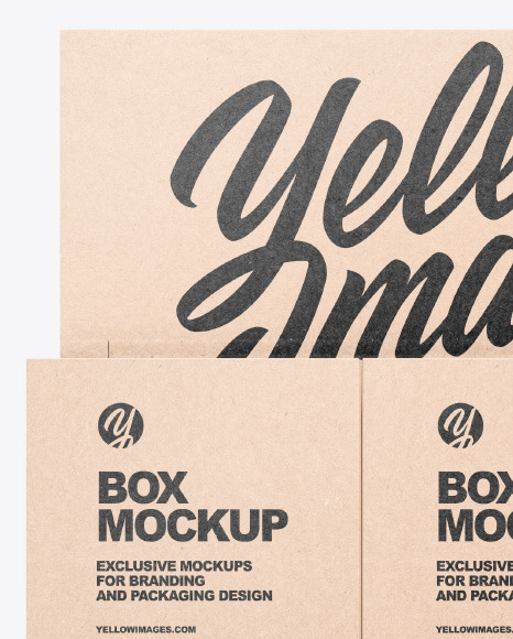 Kraft Display Box w  Boxes Mockup PSD #1