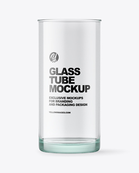 Transparent Glass Tube Mockup