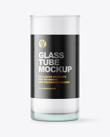 Frosted Glass Tube Mockup PSD #3