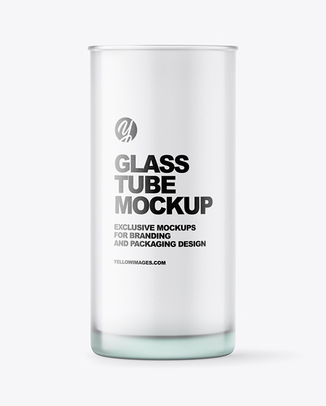 Frosted Glass Tube Mockup PSD #2