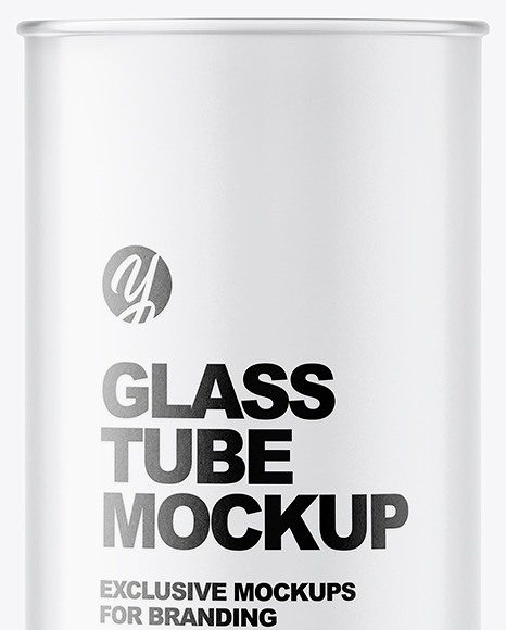 Frosted Glass Tube Mockup PSD #4