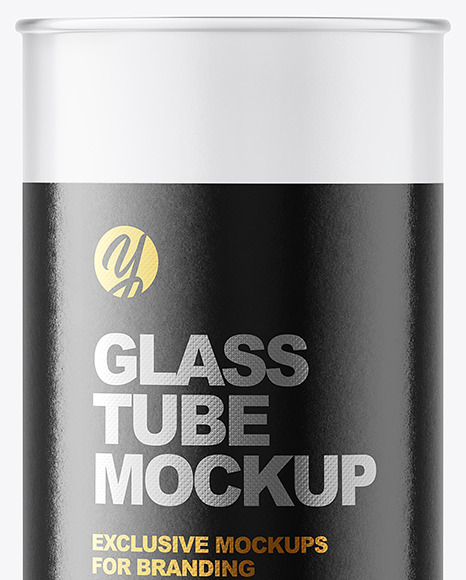 Frosted Glass Tube Mockup PSD #6