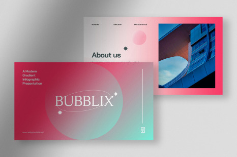 Bubblix - Cotton Candy Modern Gradient Infographic Presentation