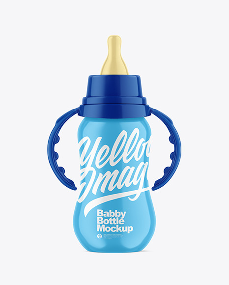 Glossy Baby Bottle Mockup PSD #2