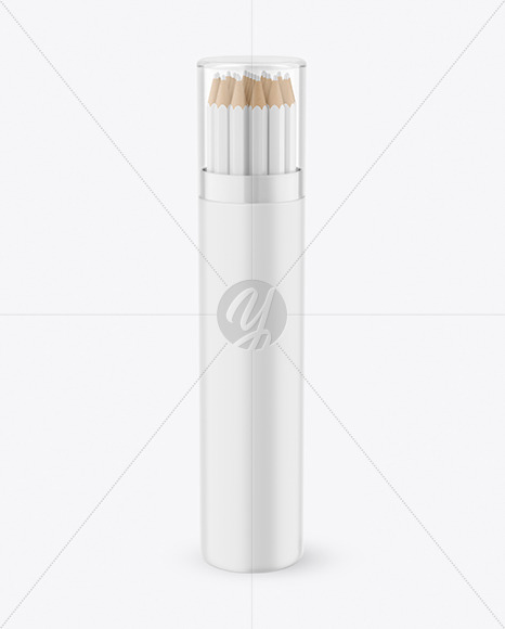 Matte Tube w  Pencils Set Mockup PSD #3