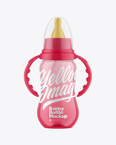 Clear Baby Bottle Mockup