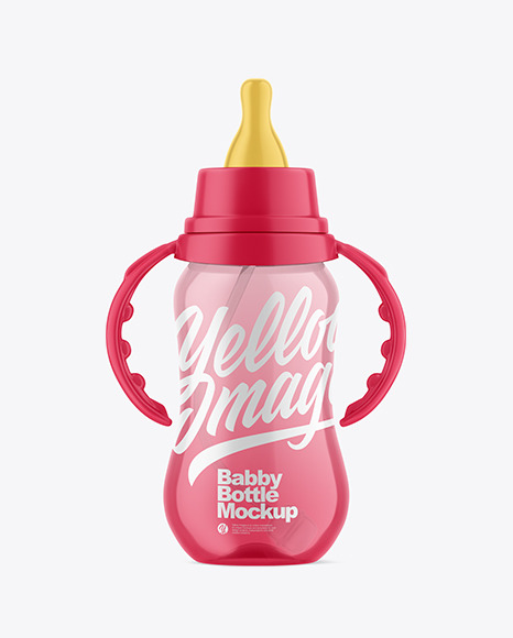 Clear Baby Bottle Mockup PSD #2