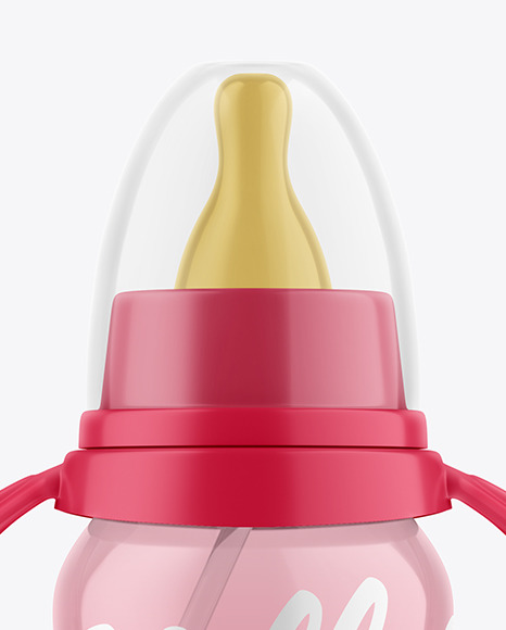 Clear Baby Bottle Mockup PSD #1