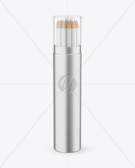 Metallized Tube w  Pencils Set Mockup PSD #3