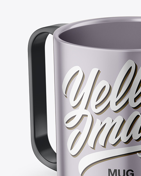 Two Matte Metallic Mugs Mockup PSD #3