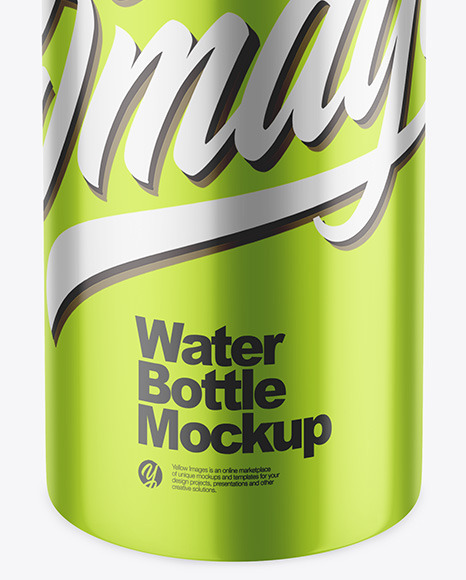 Glossy Metallic Bottle Mockup PSD #6
