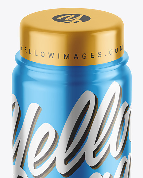 Glossy Metallic Bottle Mockup PSD #7