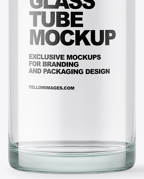 Glass Tube with Wooden Cap Mockup Glass Tube with Wooden Cap Mockup