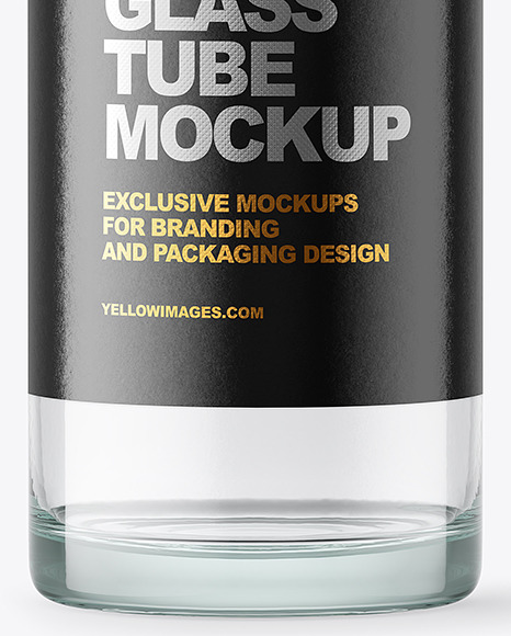 Glass Tube with Wooden Cap Mockup Glass Tube with Wooden Cap Mockup