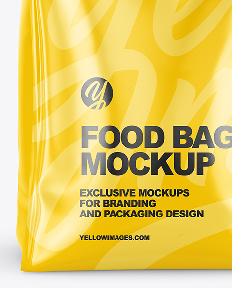 Glossy Food Bag Mockup