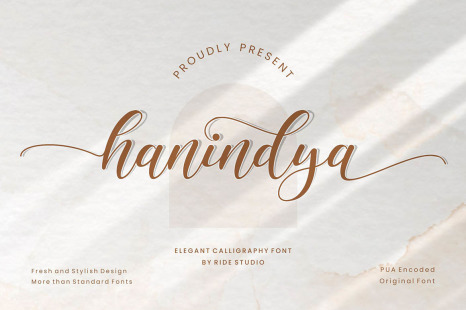 Hanindya - Elegant Calligraphy Script Font